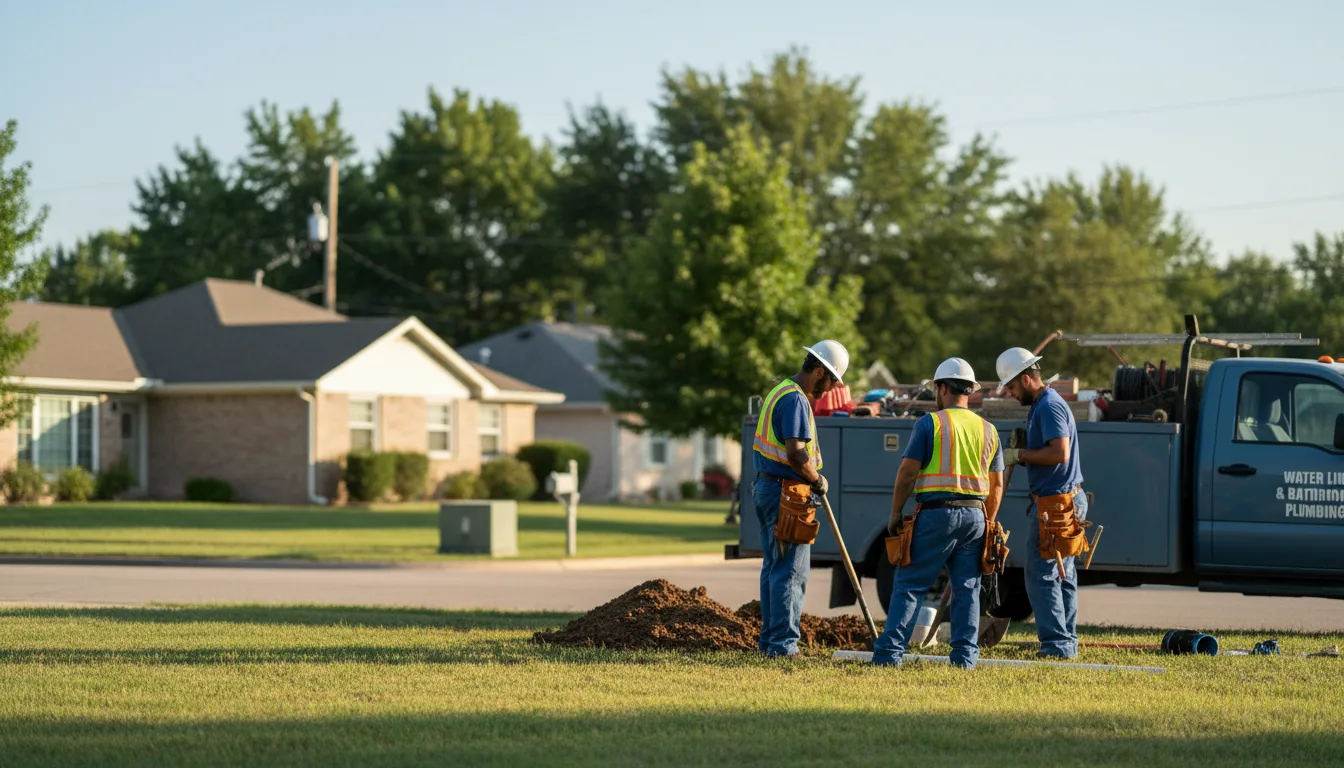 Residential water line and bathroom plumbing service in Sweeden, KY